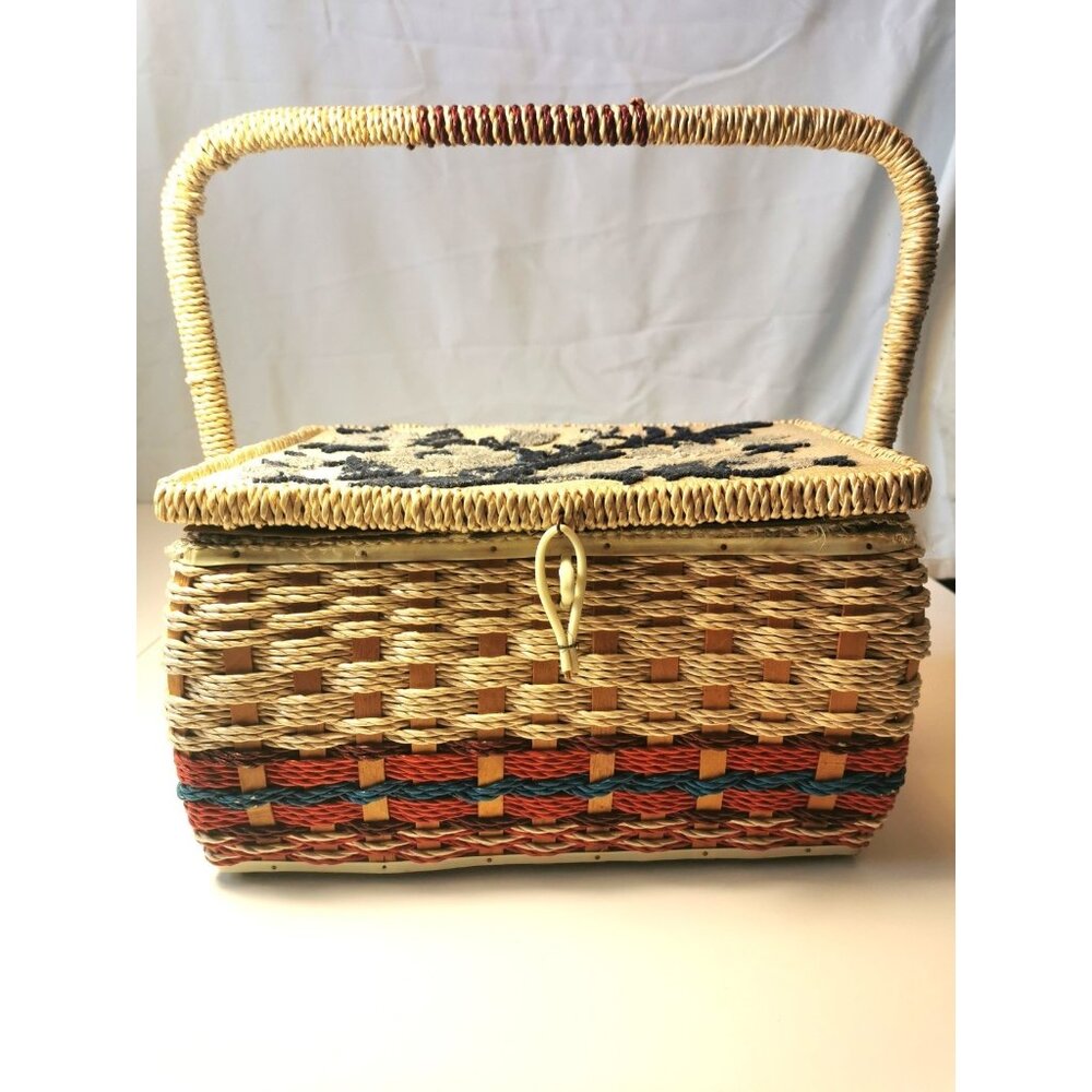 Sewing Basket Keepsake Display Box Treasure Hope Chest Vintage Made in Japan